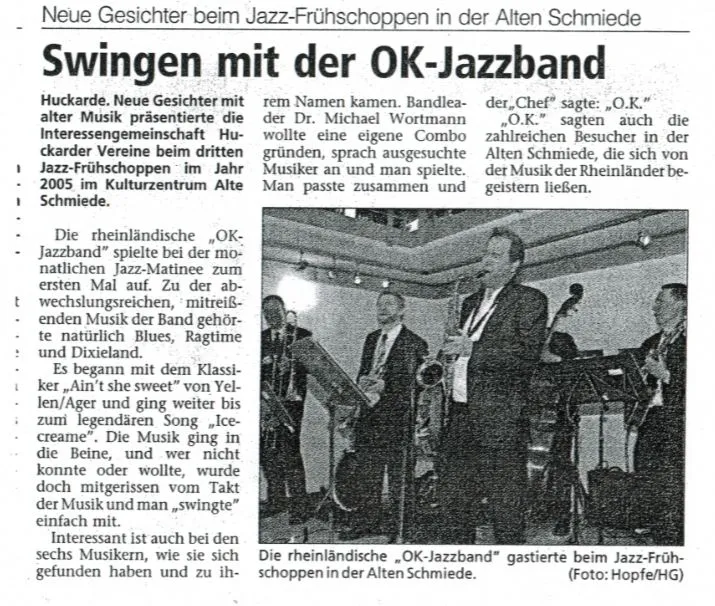 Pressestimme - Swingen mit der OK Jazzband